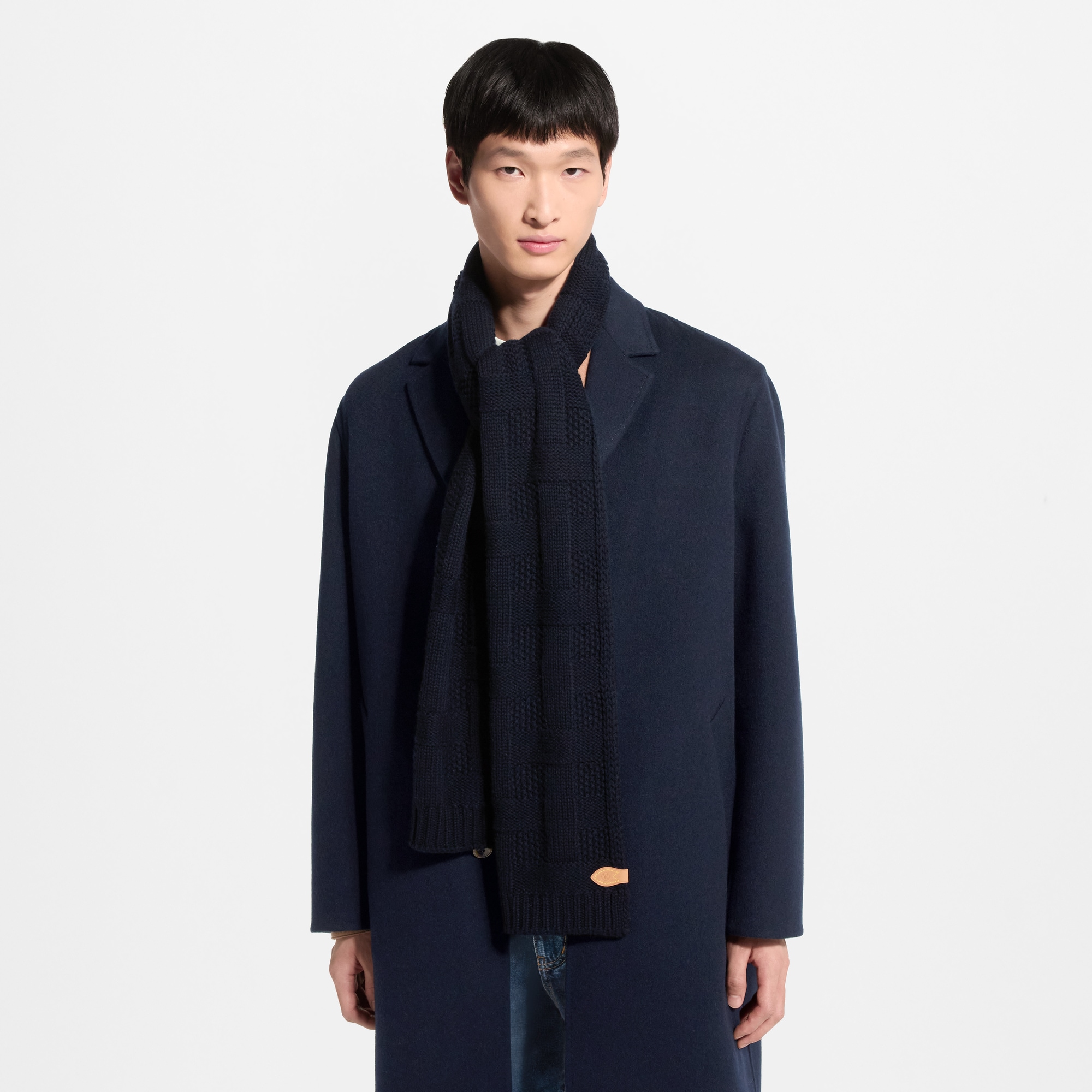 LV Malletier Knitted Scarf S00 - Men - Accessories | LOUIS VUITTON ®